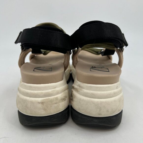 Zara Green Black Chunky Velcro Sandals | Women's Size 39EU - Picture 3 of 9